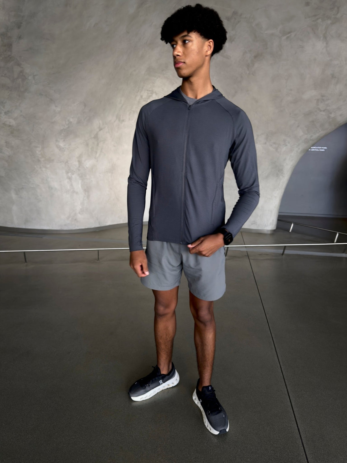 Transitional Performance Full Zip Hoodie - Graphite - Vincentius