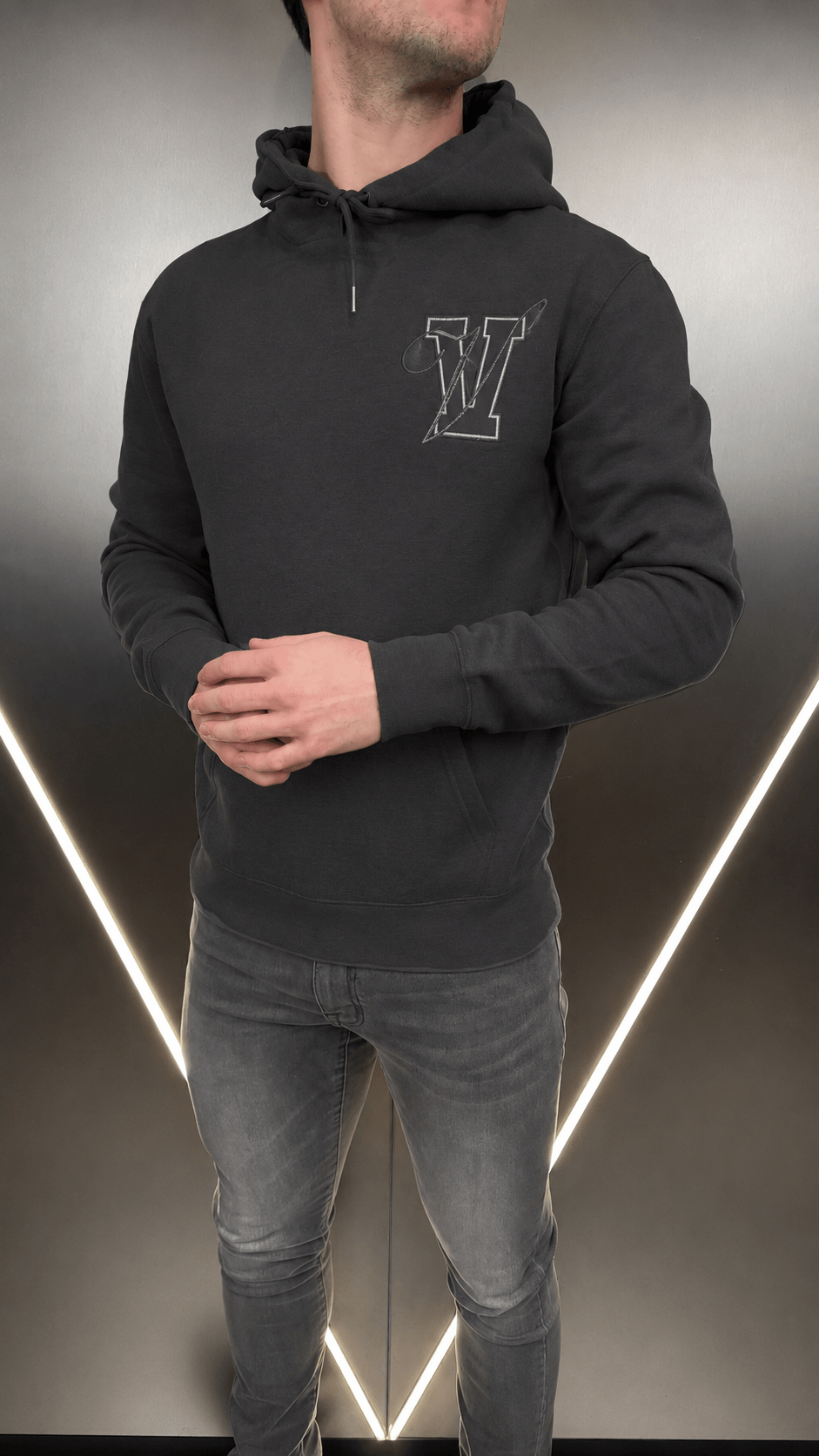 Varsity Luxe Hoodie - Charcoal - Vincentius