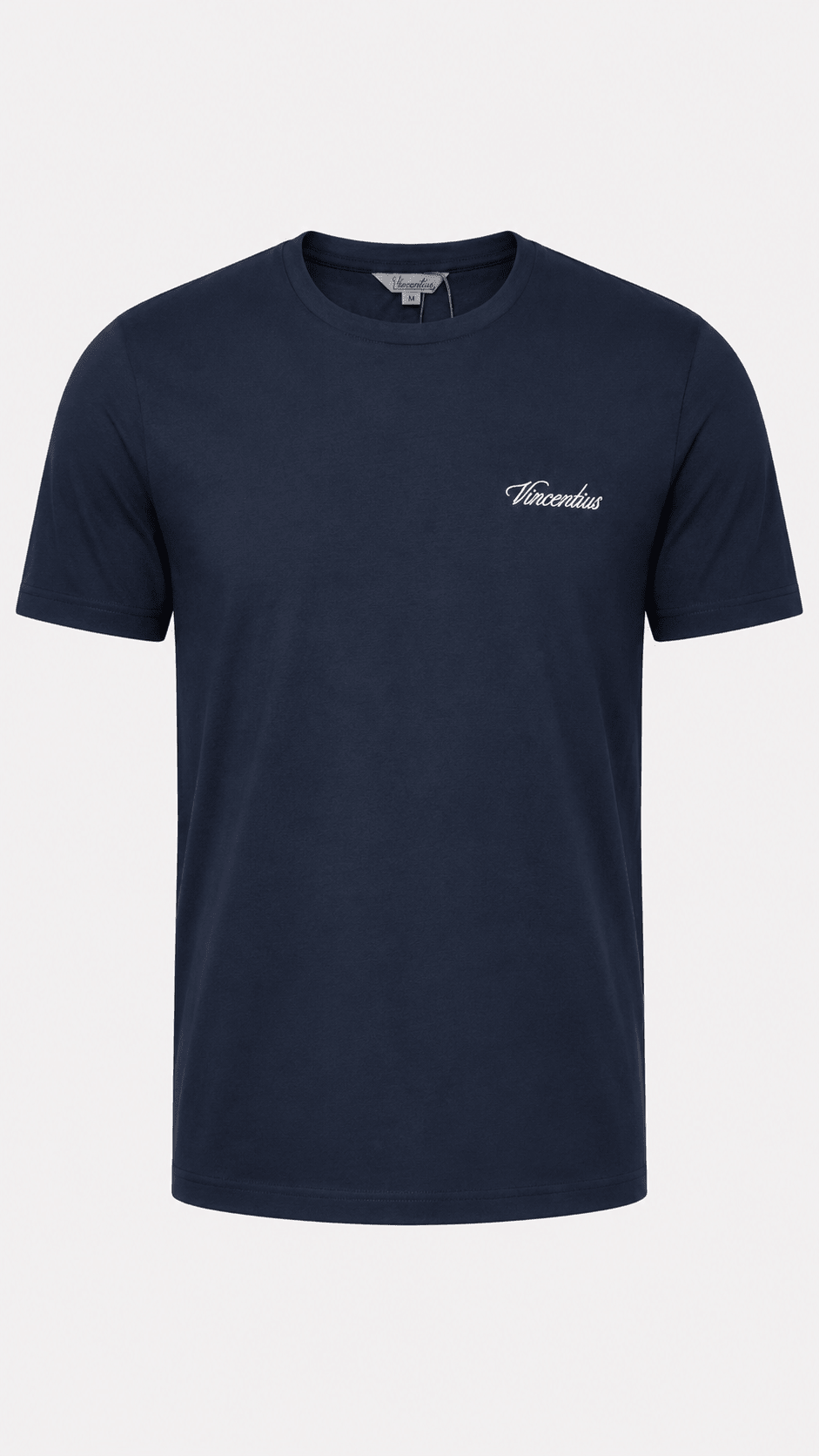 Vincentius Elegant Script T-Shirt - Navy - Vincentius