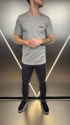 Vincentius Leather logo T-Shirt - Grey - Vincentius