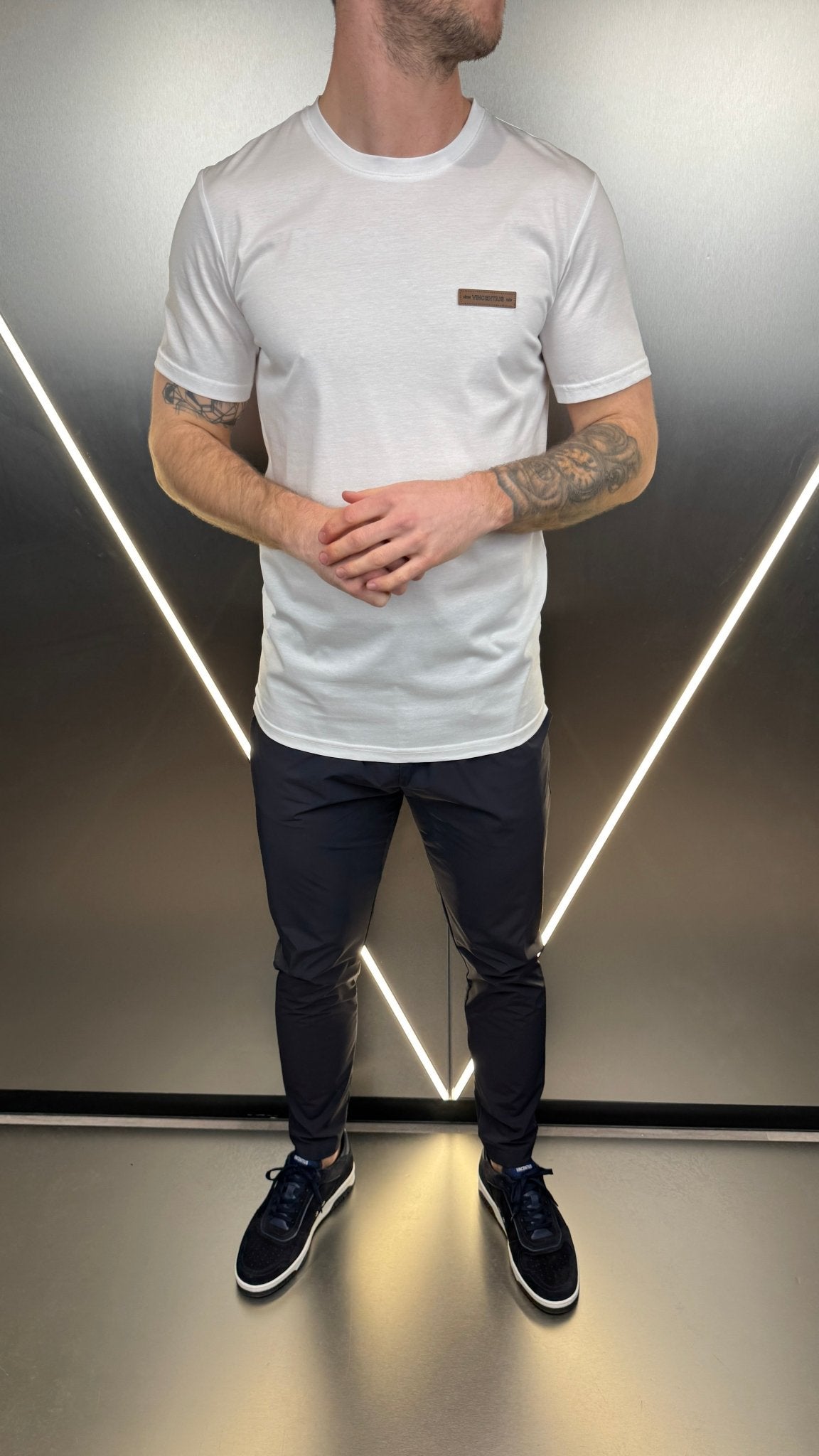 Vincentius Leather logo T-Shirt - White - Vincentius