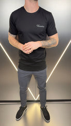 Vincentius Script Logo T-Shirt - Black - Vincentius